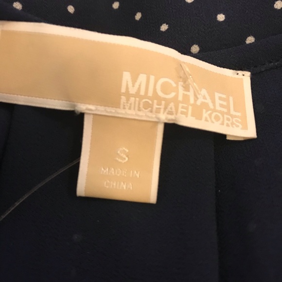 🌹Host Pick🌷Michael Kors Navy Polka Dot Dress - Picture 8 of 9